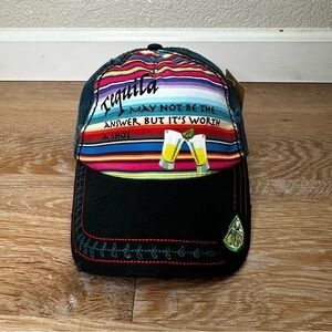 NWT Catchfly Tequila May Not Be The Answer Adjustable Strapback Unisex Hat Cap